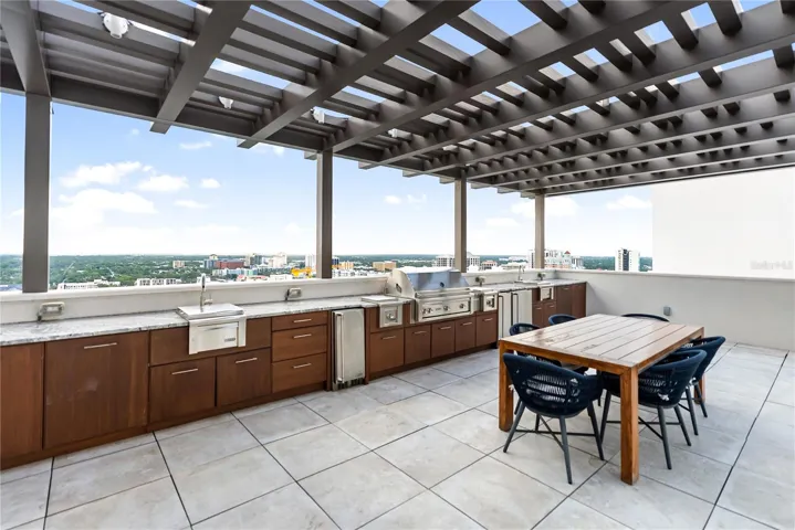 Barbecue area, overlooking Downtown Sarasota
