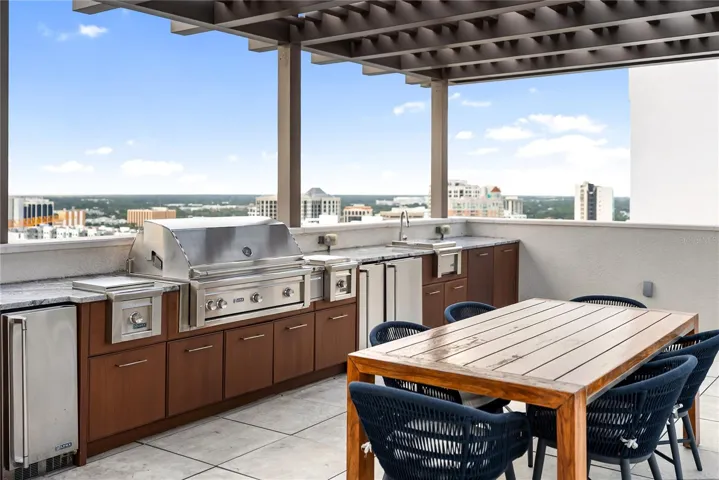 Barbecue area, overlooking Downtown Sarasota