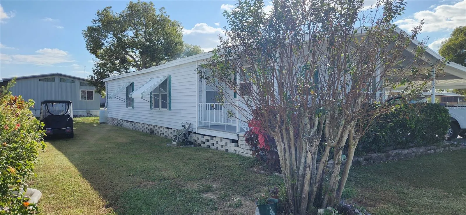 Side view with hurricane shutters