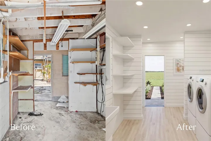 Old vs. New Potential! Community Laundry Room.