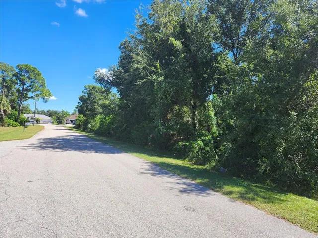 Looking east - property on right side