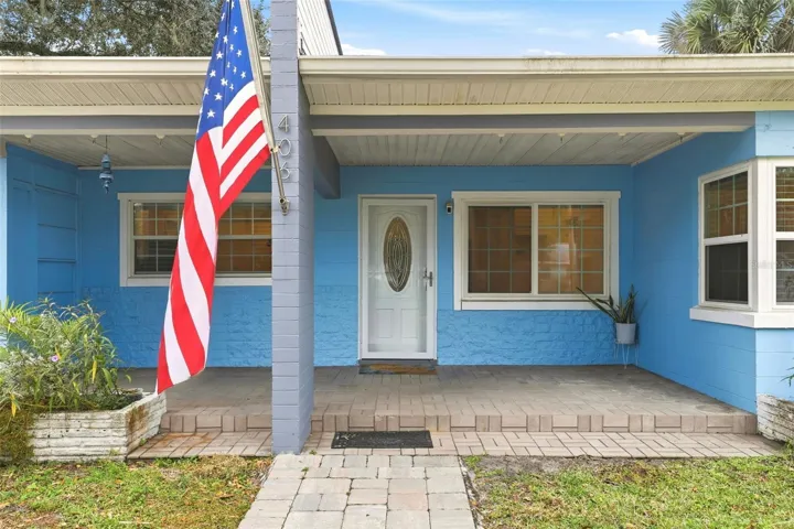 Front door and patio