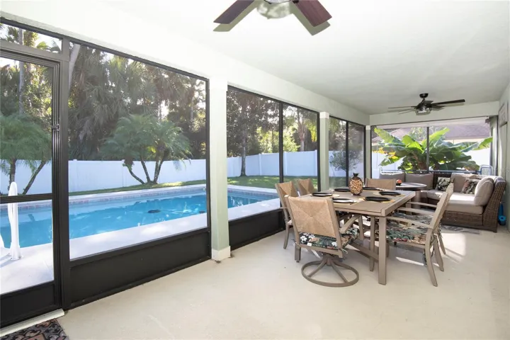 Screened Porch right with pool