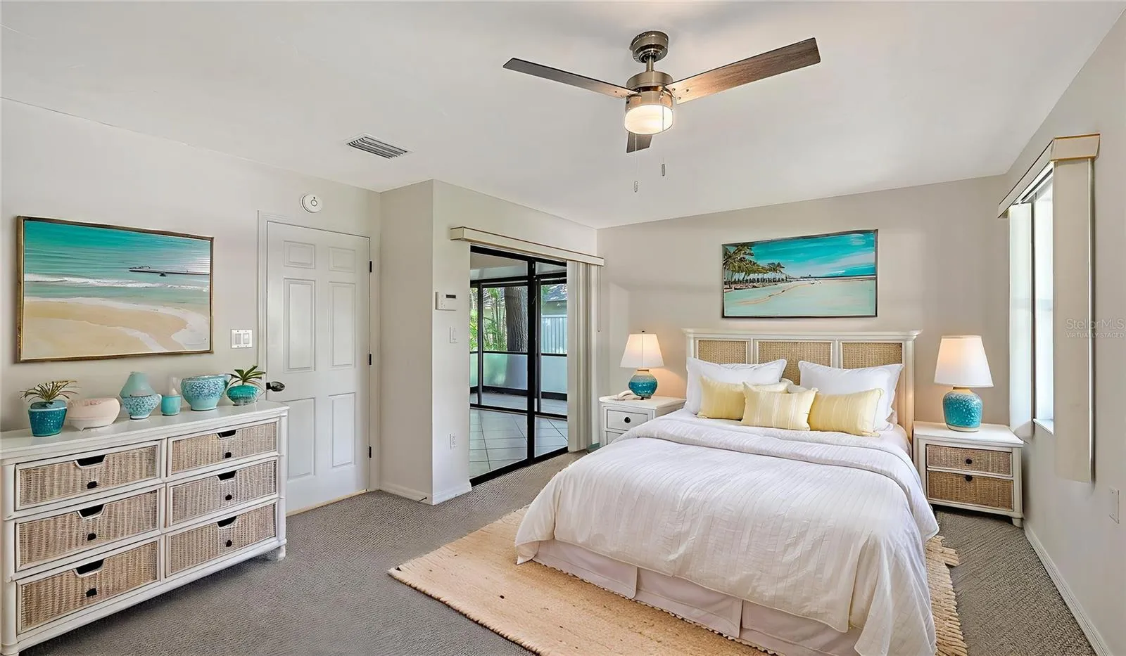 Virtually staged Primary Bedroom