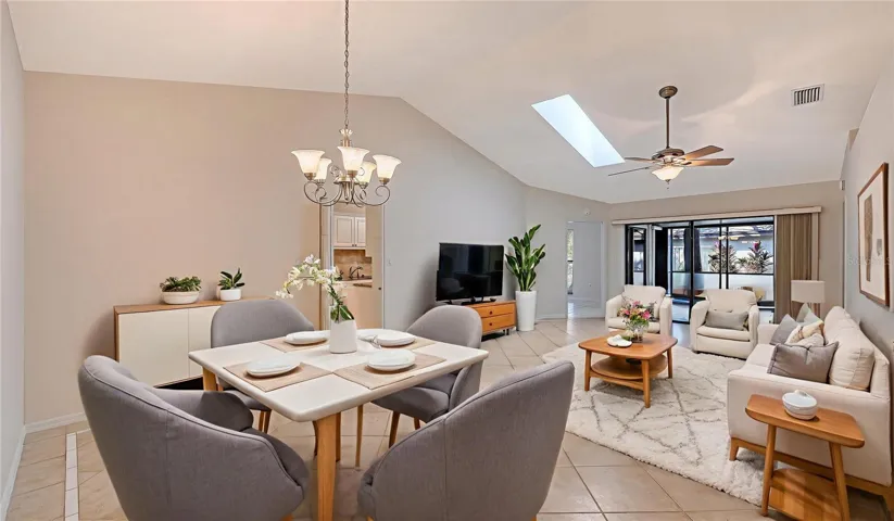 Staged living/dining Rooms