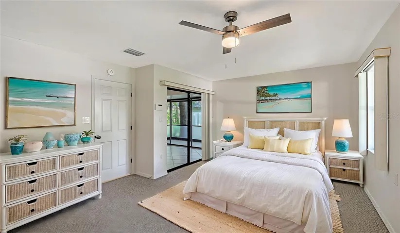 Virtually staged Primary Bedroom