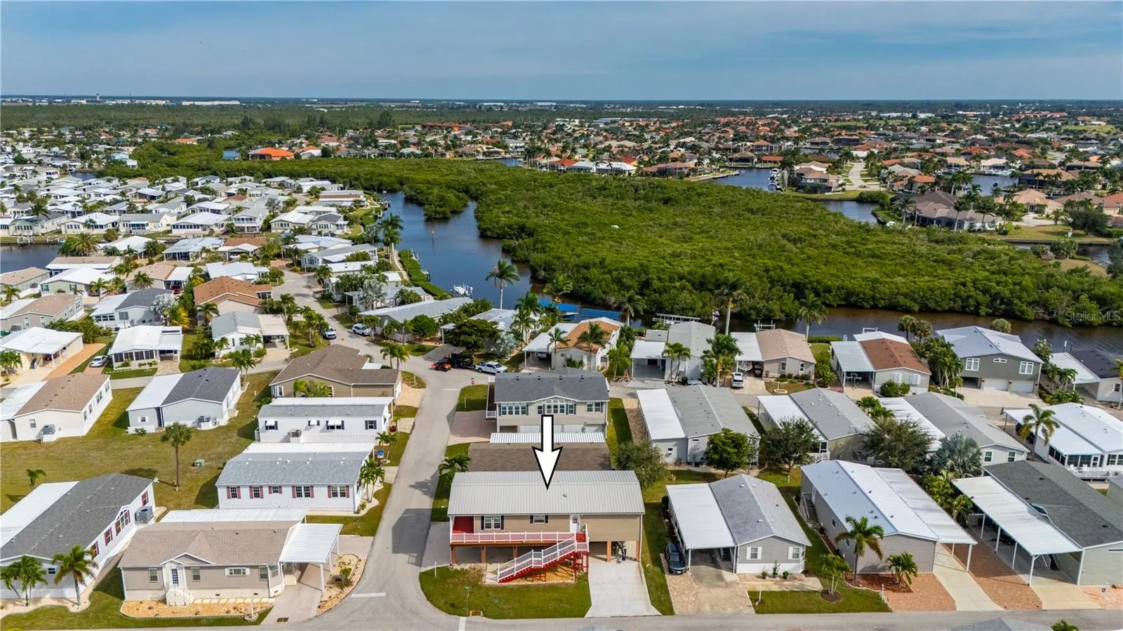 Aerial View looking East