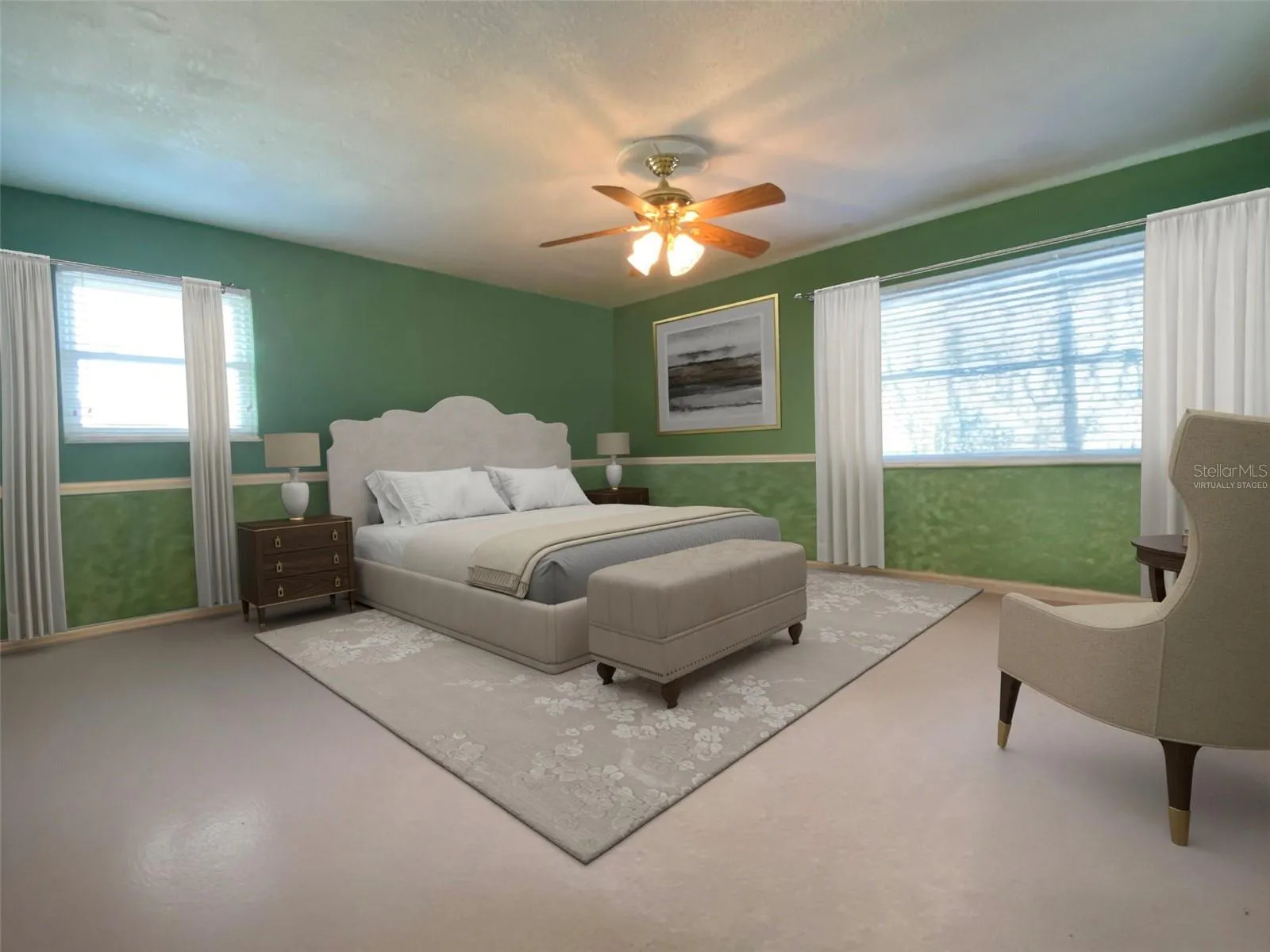 Same bedroom virtually staged