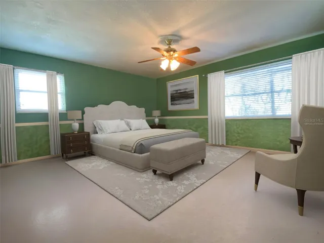 Same bedroom virtually staged