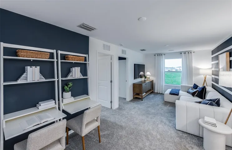 Model Home Design Only. Pictures and furnishings are for illustrative purposes only. Elevations, colors and options may vary. Furniture is for model home staging only.