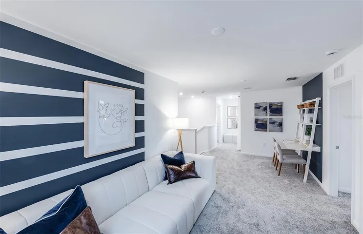 Model Home Design Only. Pictures and furnishings are for illustrative purposes only. Elevations, colors and options may vary. Furniture is for model home staging only.