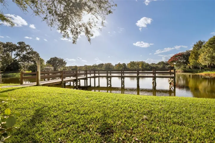 Community wooden fishing pier