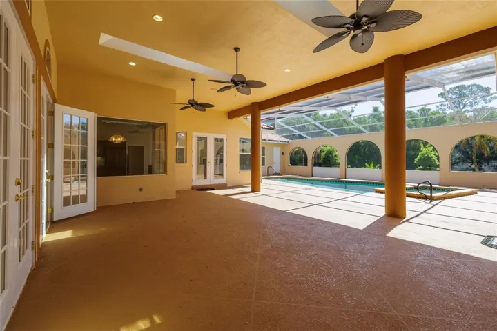 enclosed pool area