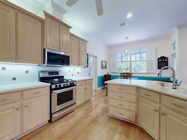 Kitchen view from hall off DR