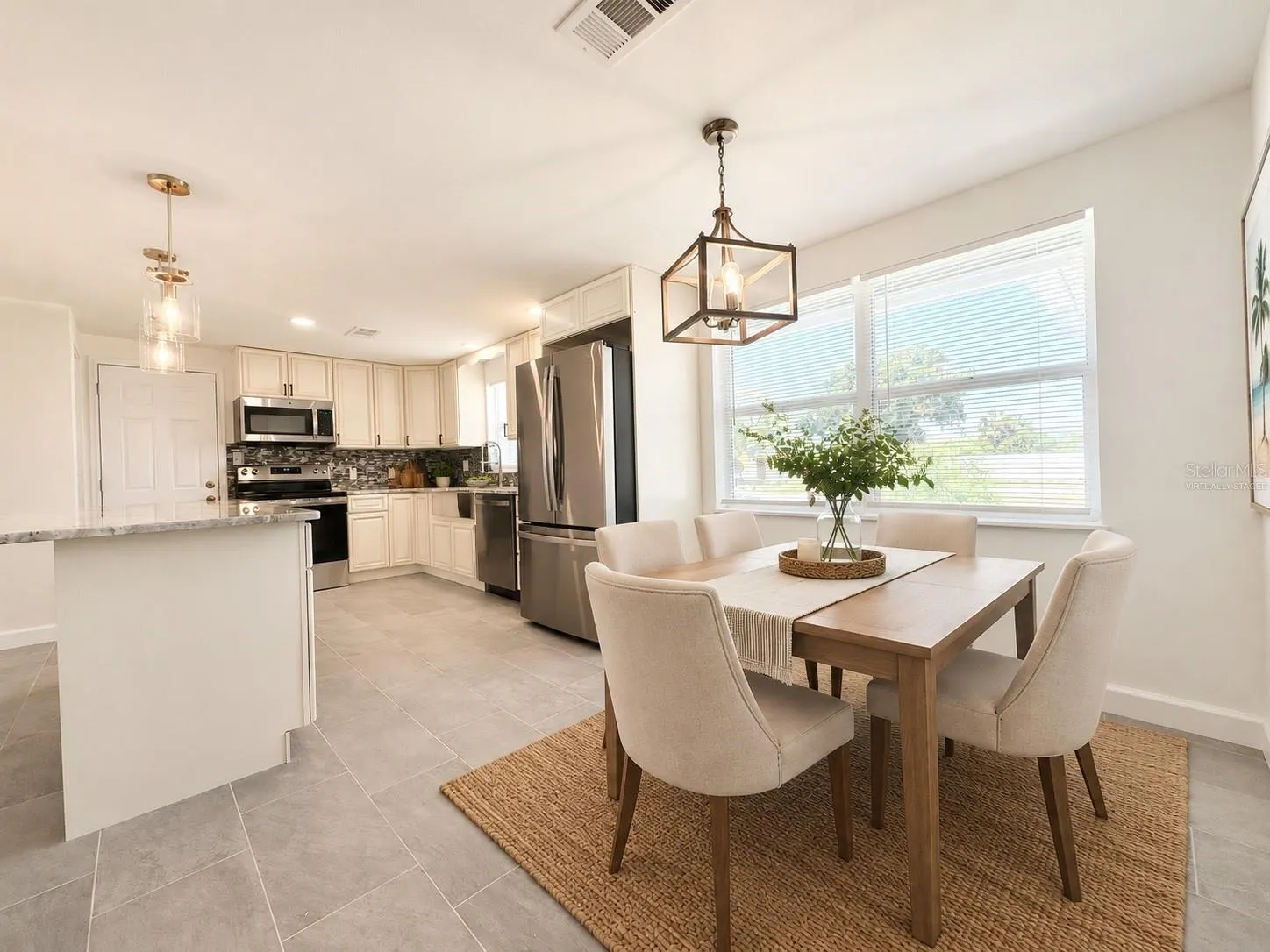 Virtually Staged Dining Area off Kitchen