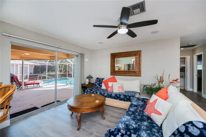 Family Room with Access to Pool Area