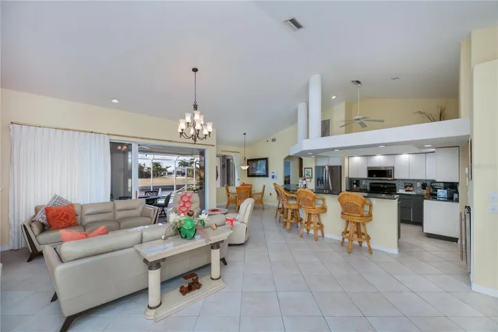 View of Breakfast Bar and Kitchen From Front Entry