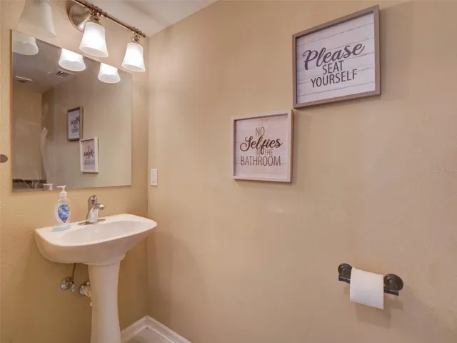 Half bathroom downstairs
