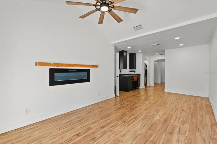 Master bedroom with a fireplace