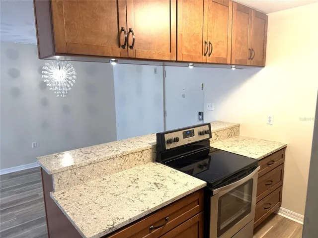 Granite tops and soft close drawers.