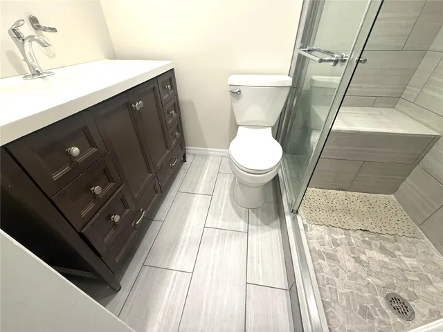 Great vanity with solid top.