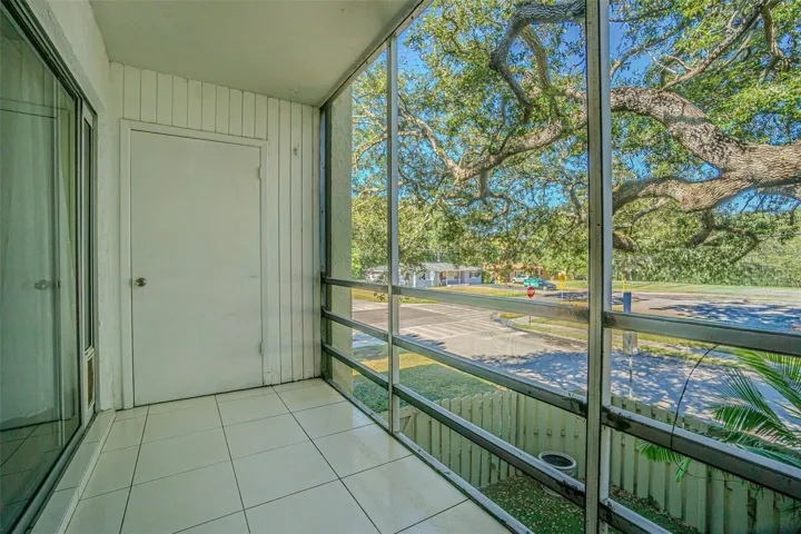 Screened porch view