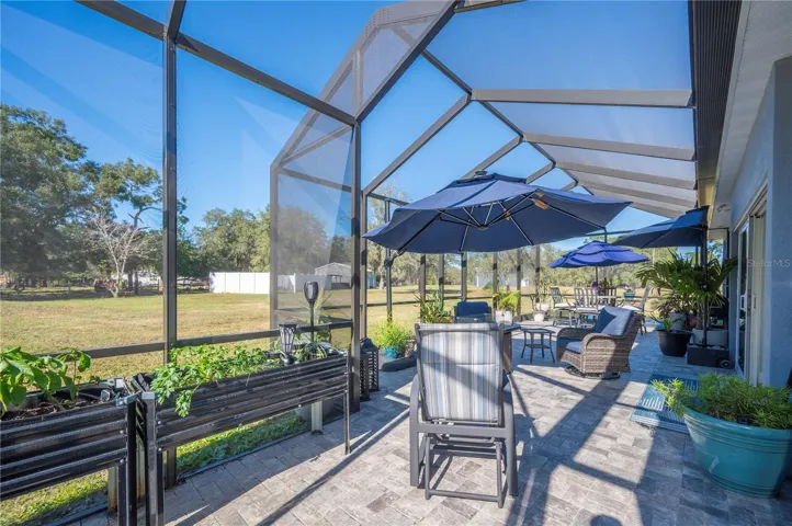 Screened Lanai with brick pavers
