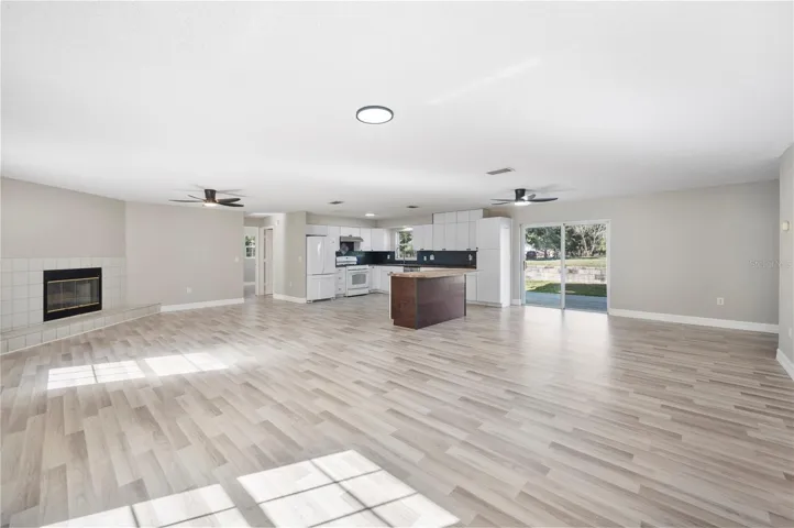Open Floor plan to Kitchen