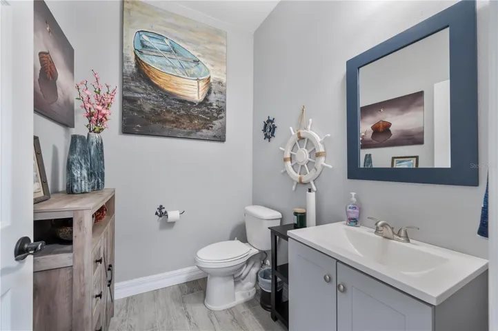 Half Bath next to garage