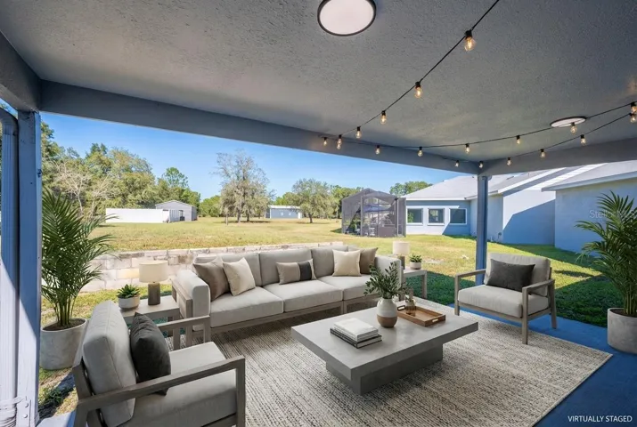 Back Porch of Second Home- Virtual Staged
