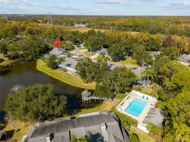 Aerial with Community Pool