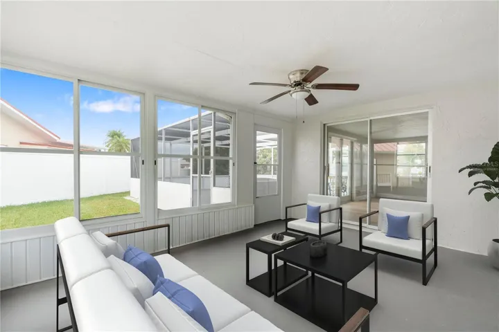 Florida Room with A/C Virtually staged.