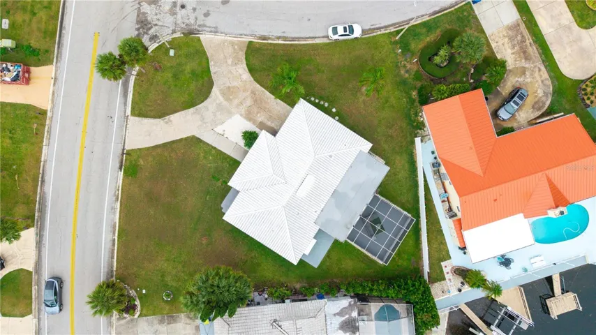 aerial view of home