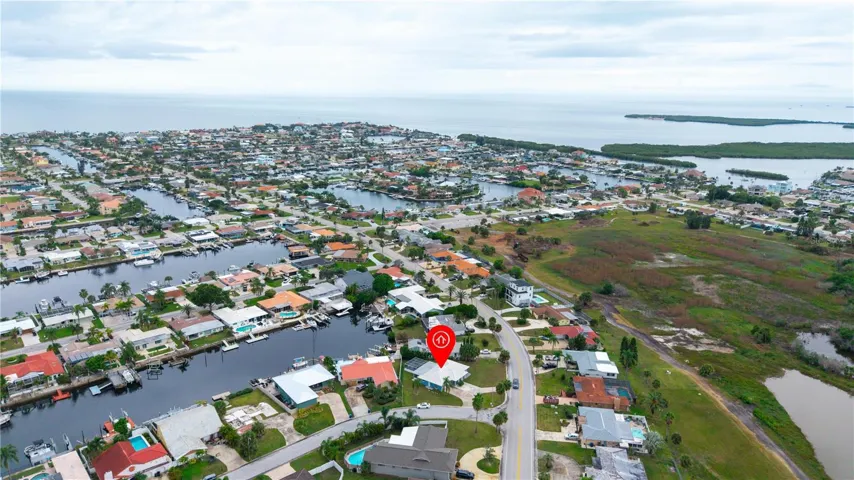 aerial view of home