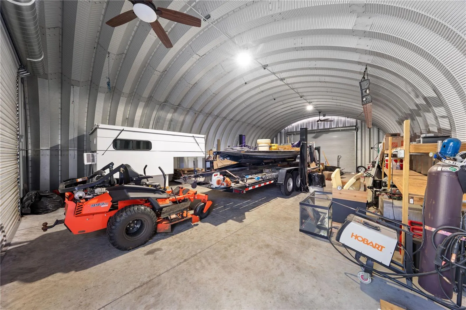 Inside view of 30 x 50 metal building/workshop