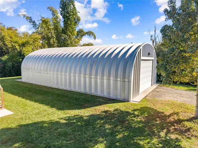 30 x 50 Metal Building side view from the driveway