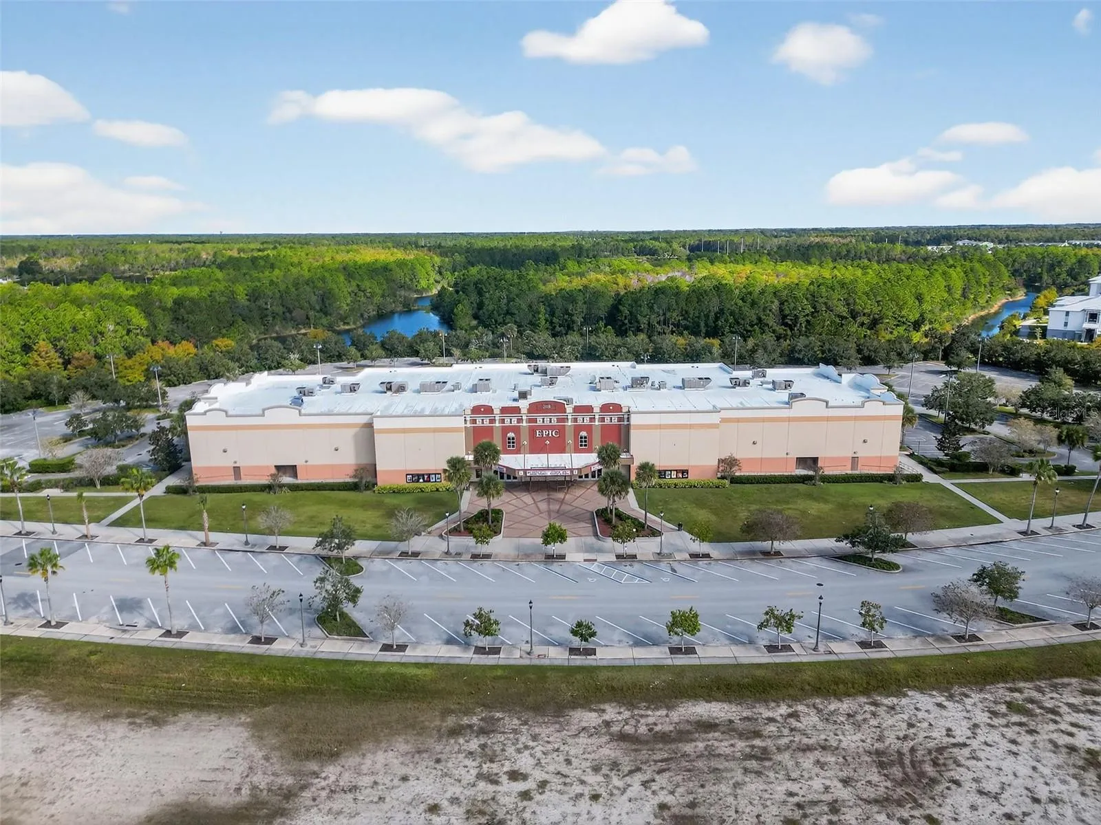 Aerial of Epic Theatre and Future Golf Pitch &amp; Putt