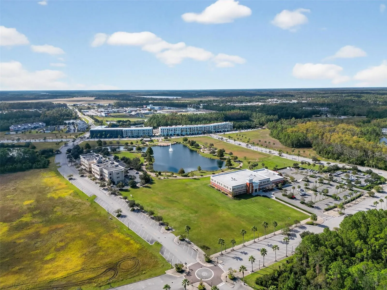 Aerial of Central Park, City Hall, City Centre &amp; The Promenade