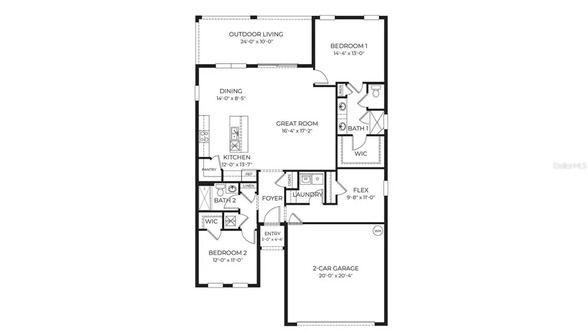 Reverse/flipped Floor Plan