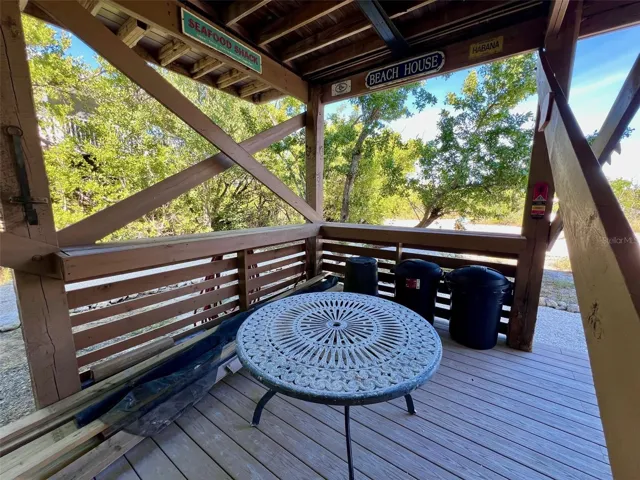 Outdoor dining area