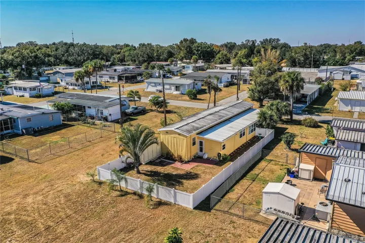 Aerial showing fenced yard