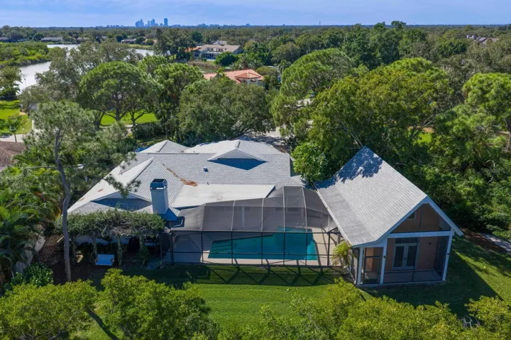 Rear view of the home