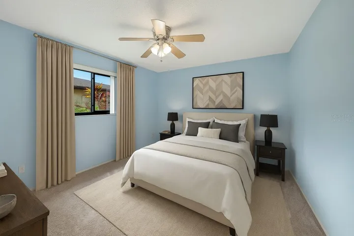 Virtually Staged Primary Bedroom