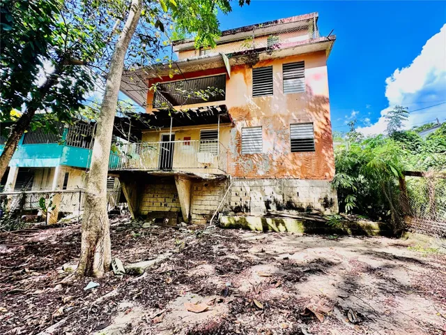 back of the property