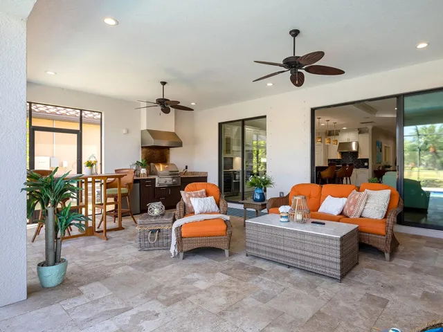 Outdoor Living Space with Outdoor Kitchen