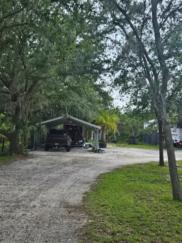 Carport for storage.