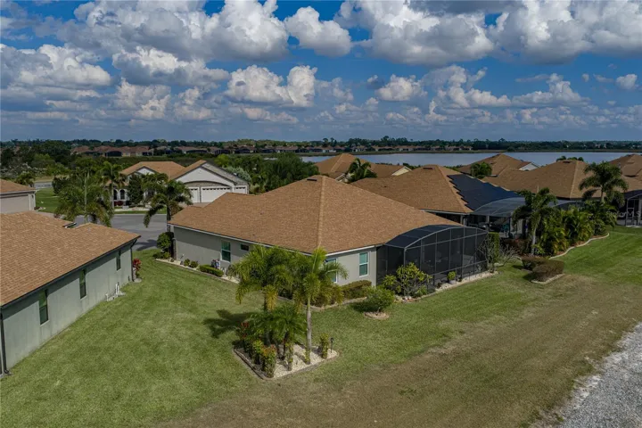 Drone view of house