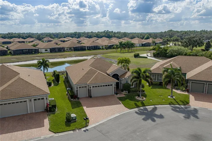 Drone view of house