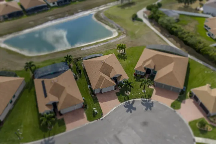Drone view of house