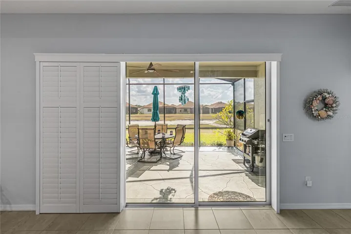 Plantation shutters for the glass sliders to veranda